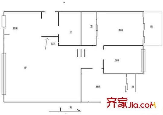 浅水湾 3室 户型图