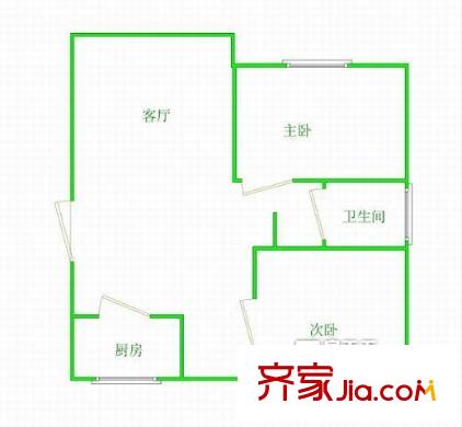 浅水湾 2室 户型图