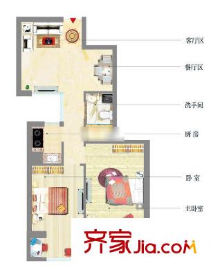 浅水湾 2室 户型图
