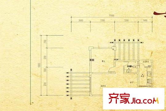 木里小镇一期6号楼标准层建面47.88平米户型 1室1厅1卫1厨