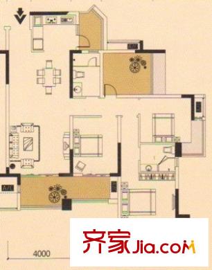 小天鹅花园 3室 户型图