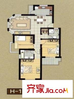 小天鹅花园户型图 户型图 3室2厅2卫1厨