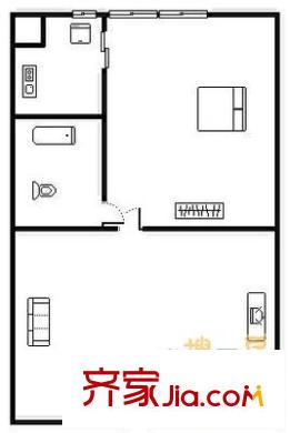 时代天骄 1室 户型图