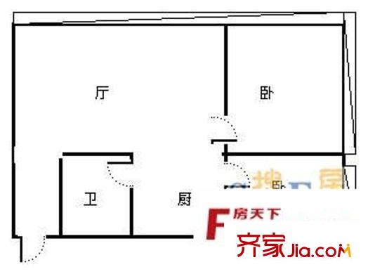 时代天骄 2室 户型图