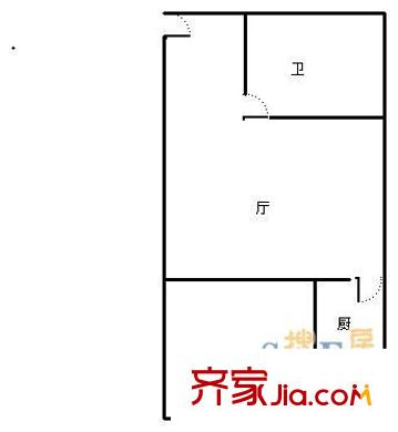 时代天骄 1室 户型图