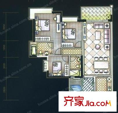 富力海洋广场 户型图