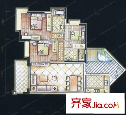 富力海洋广场 户型图