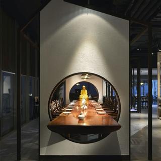 中式禅意餐馆装修设计图