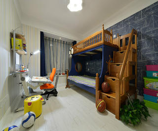 三居室美式装修儿童房布置图