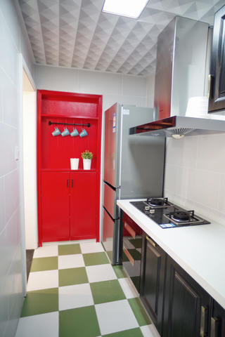 二居室北欧风之家厨房储物柜图片