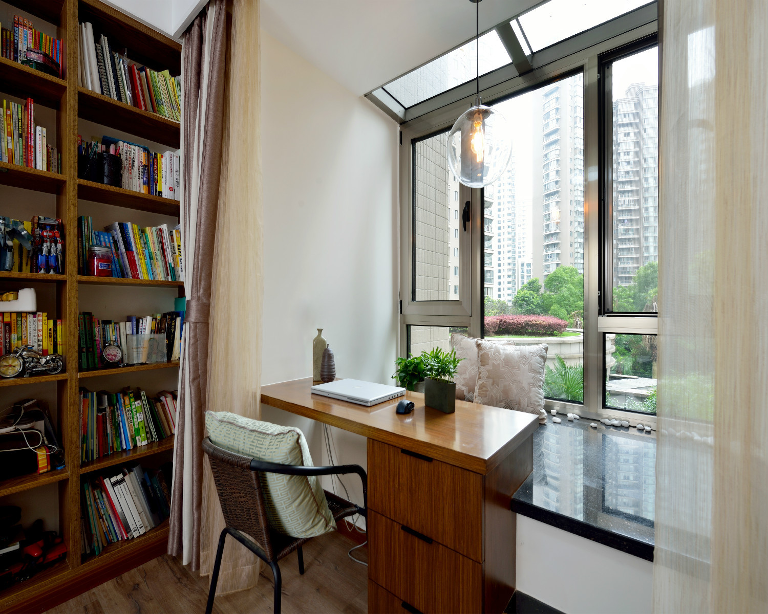 130平中式风格装修书房设计