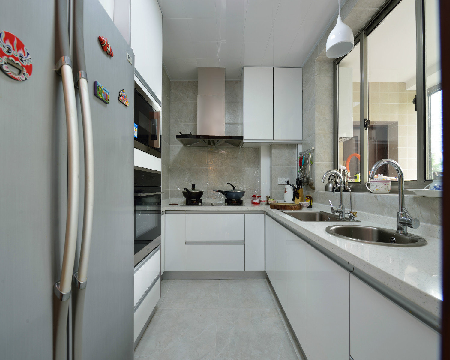130平中式风格装修厨房构造图
