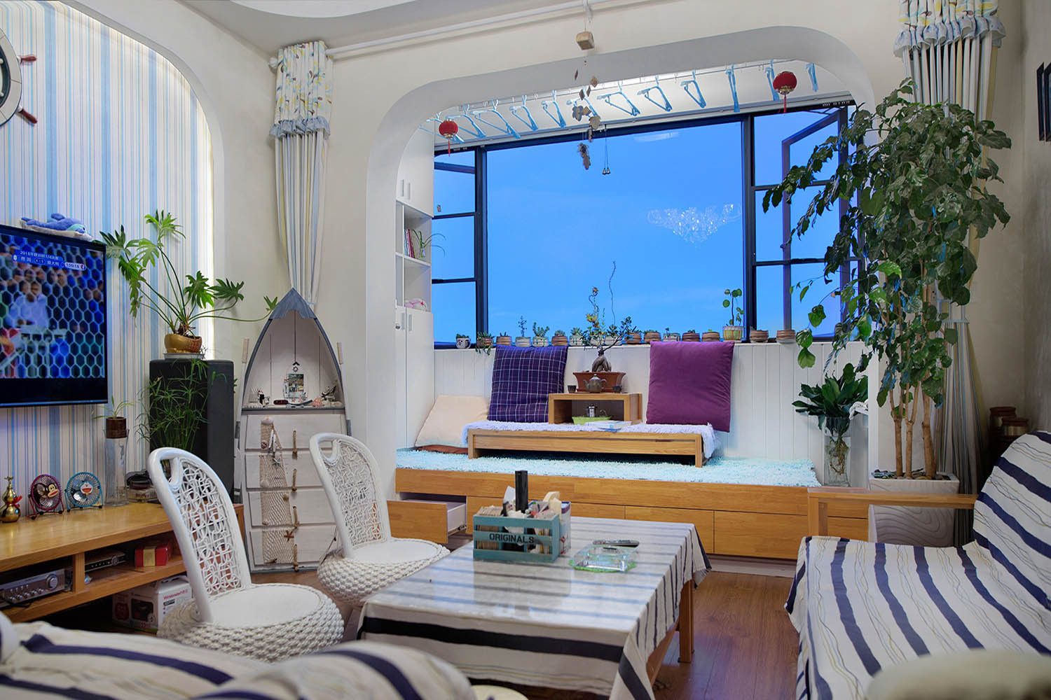 70平地中海风格家客厅设计图