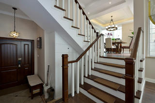 现代美式别墅装修楼梯图片