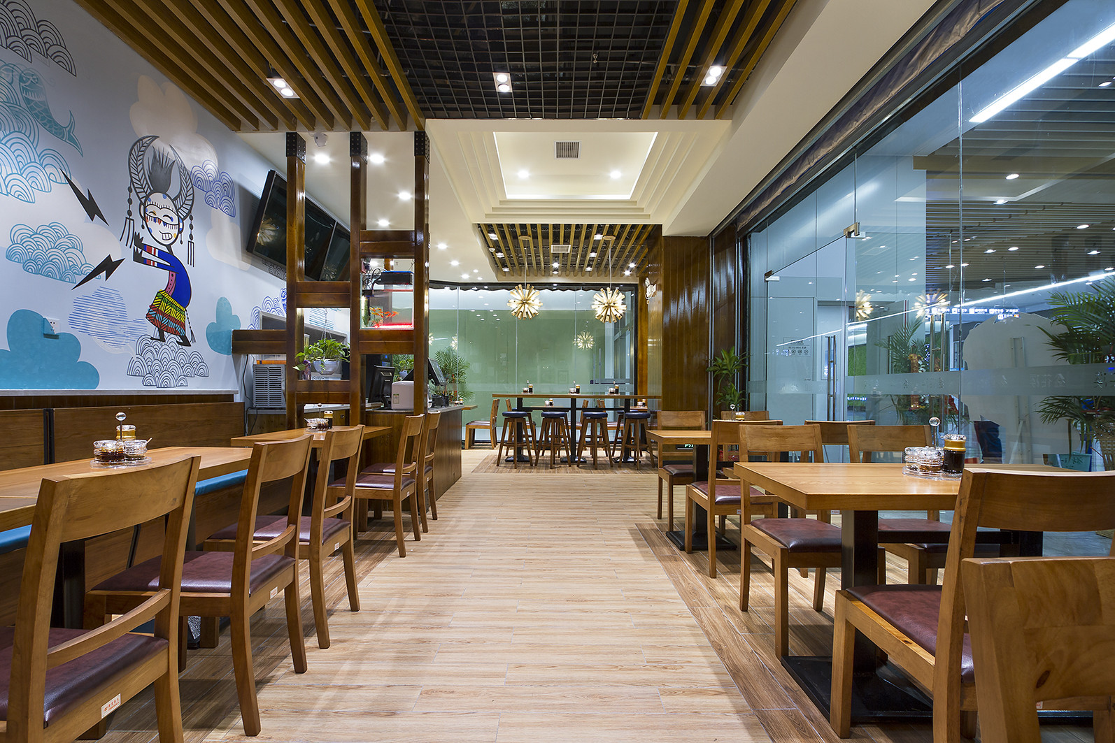 90平东南亚风格餐厅装修餐桌椅图片