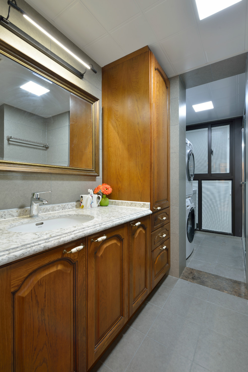 120平中式风格家浴室柜图片