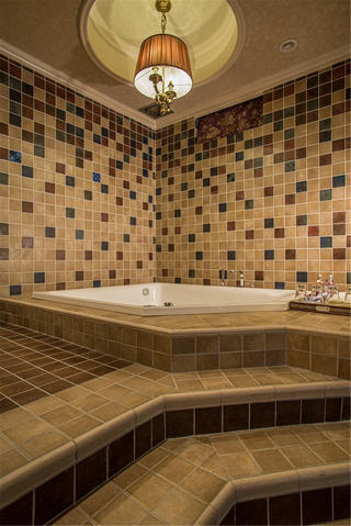 美式乡村别墅设计浴缸图片