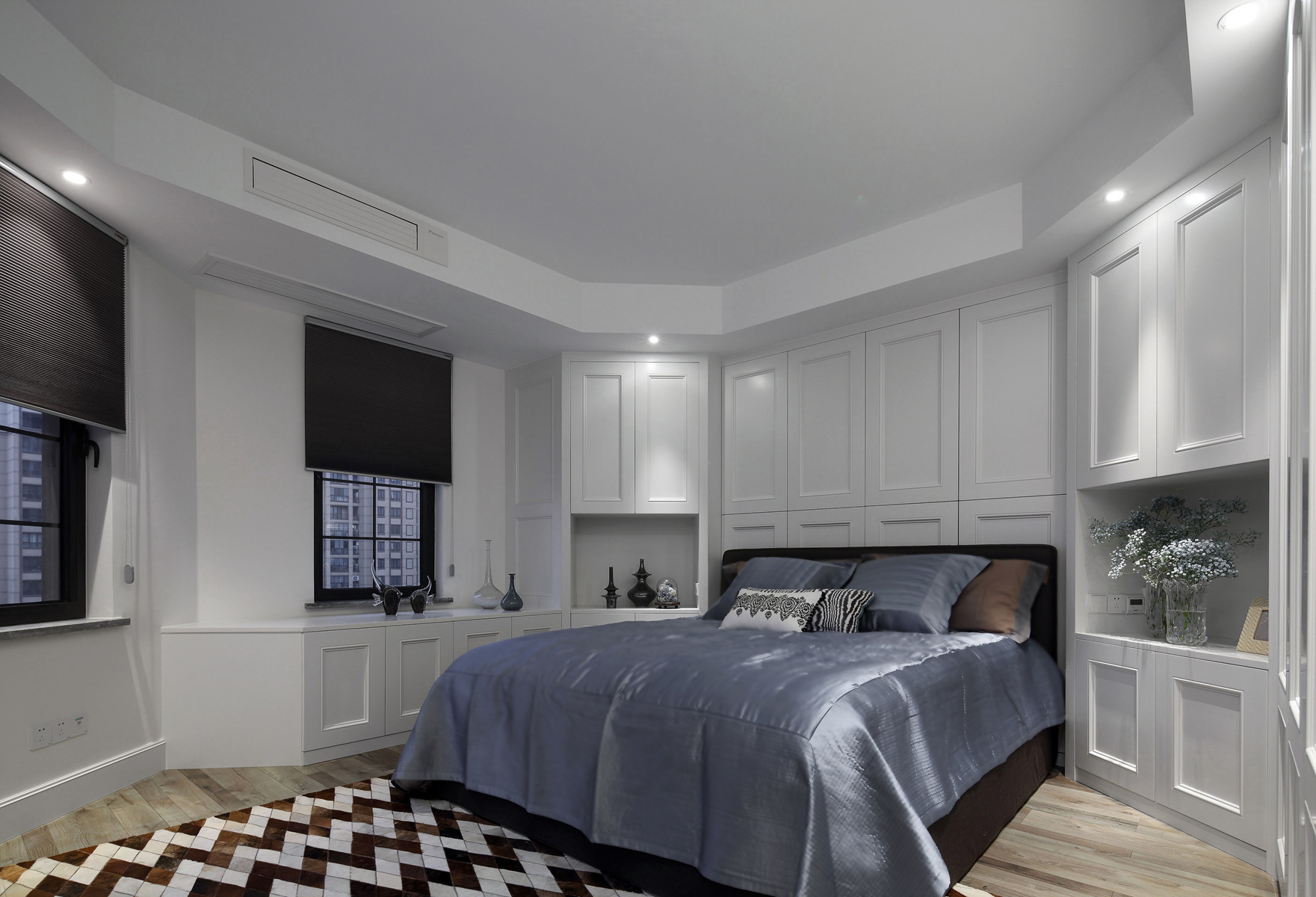 220平现代美式家卧室设计图
