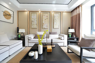 120平中式风格家客厅布置图