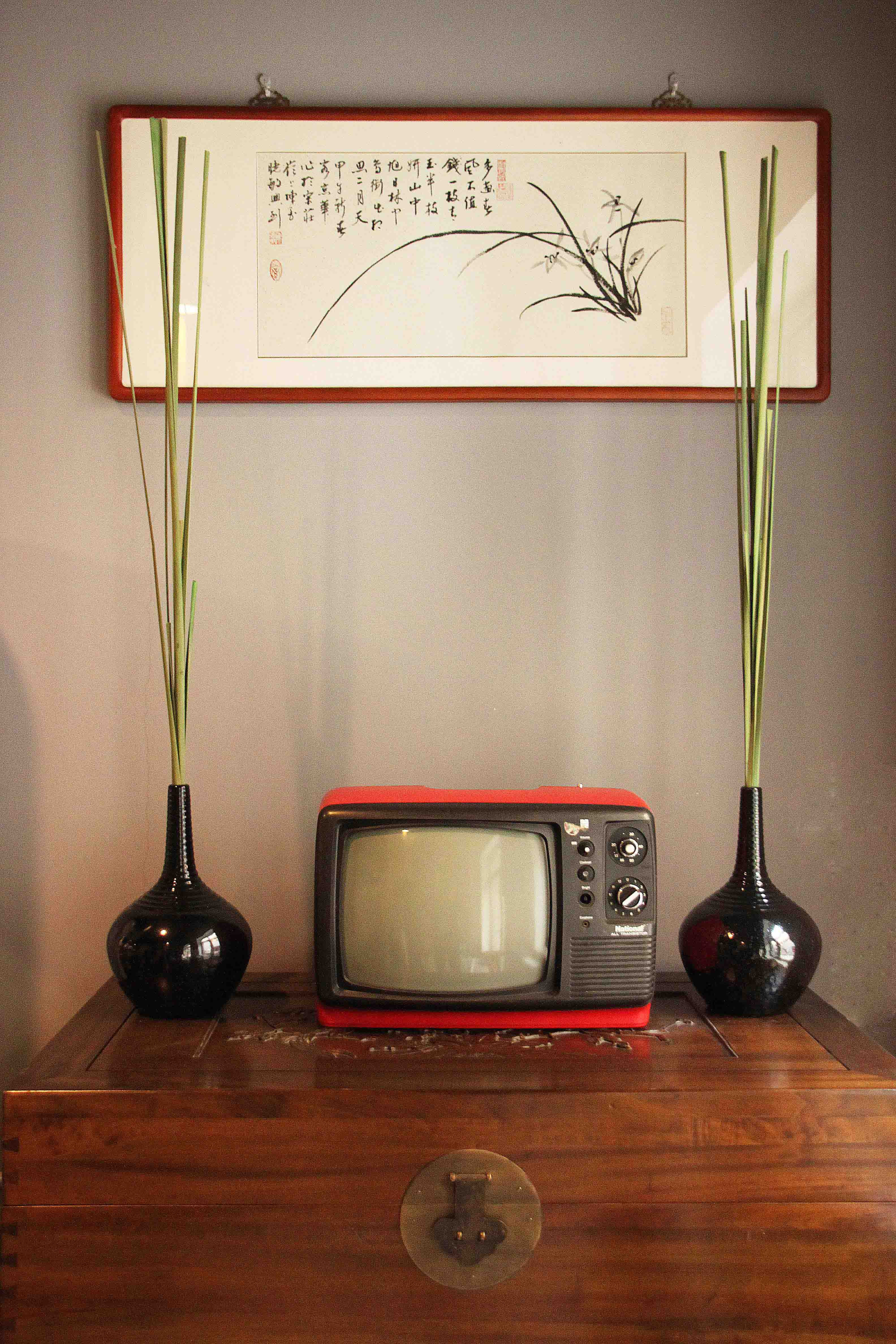中式风格工作室装修电视柜图片