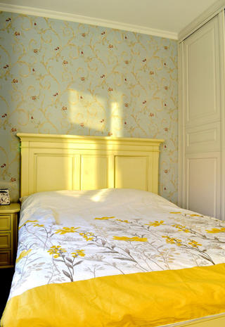 美式风格二居装修床头背景墙图片
