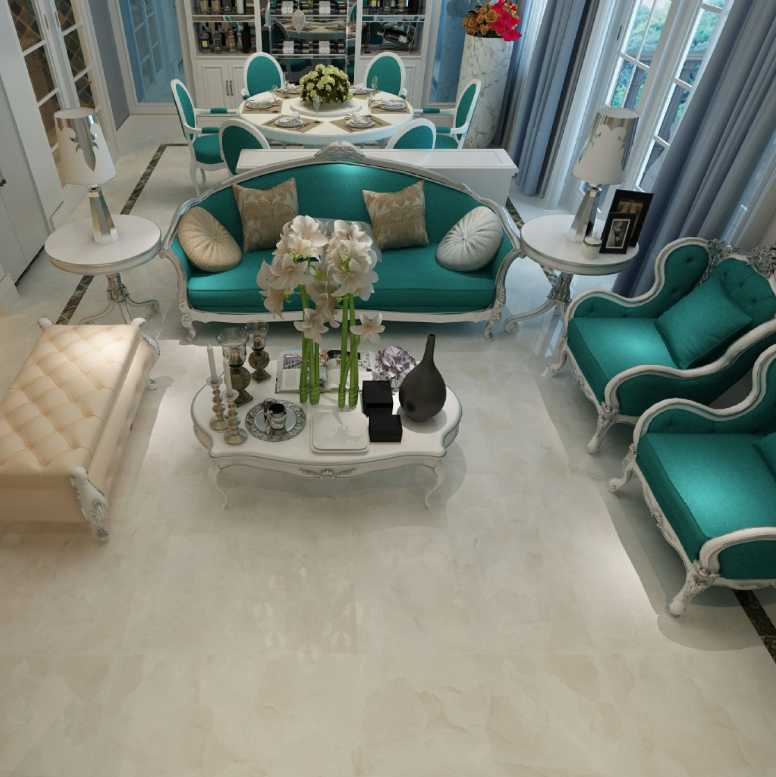 陶一郎瓷砖 牡丹粉玉88110 一折爆款