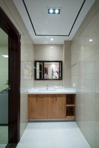 新中式别墅装修浴室柜图片
