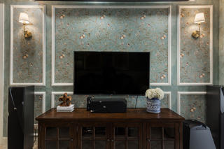 美式四居装修电视背景墙图片