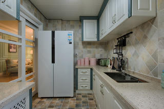 三居室美式风格家厨房装潢图