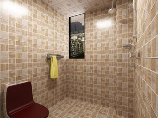 80㎡美式风格家淋浴房图片