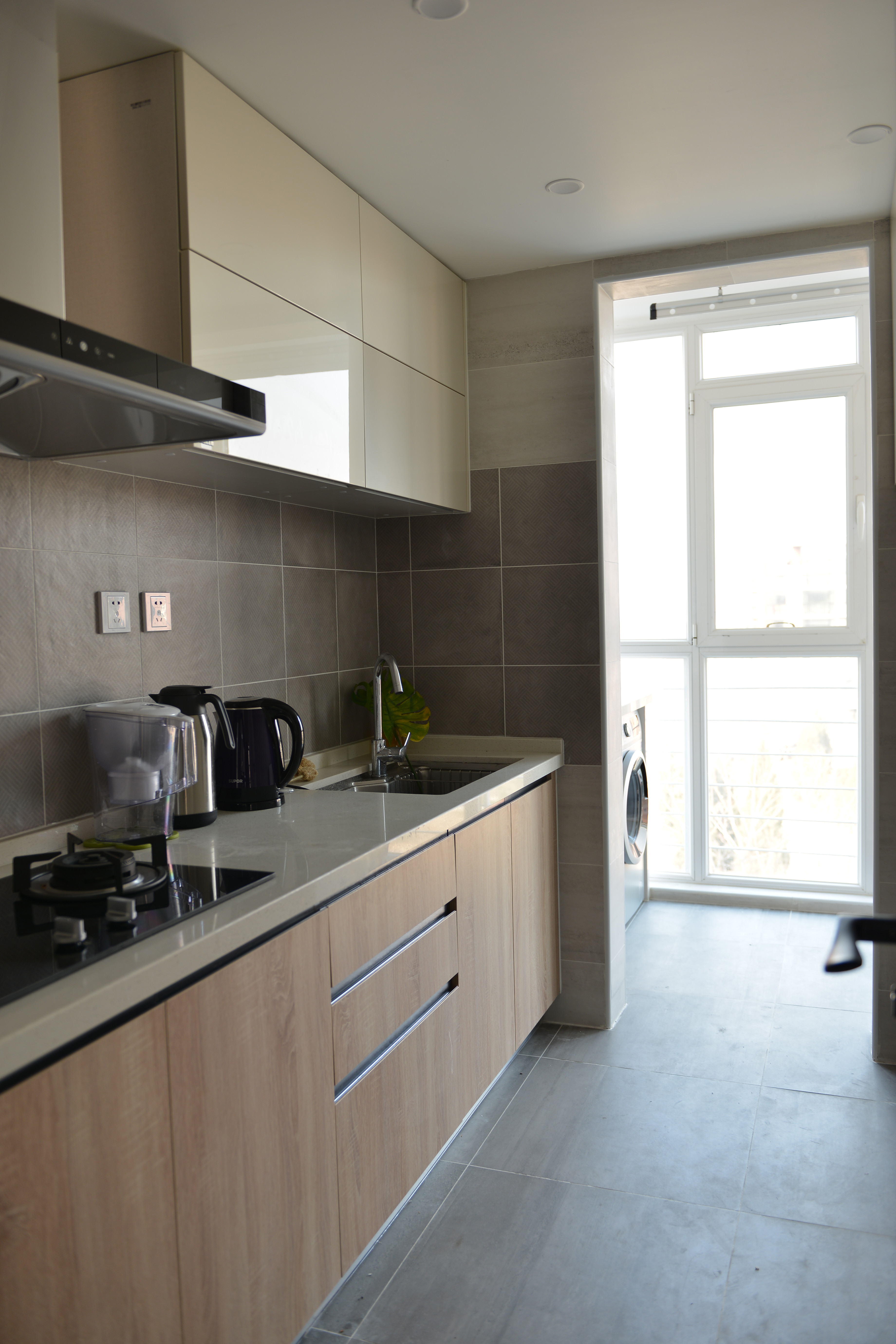 89平北欧风格设计厨房实景图