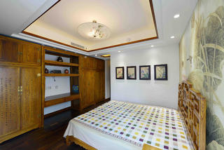 新中式三居装修卧室设计图