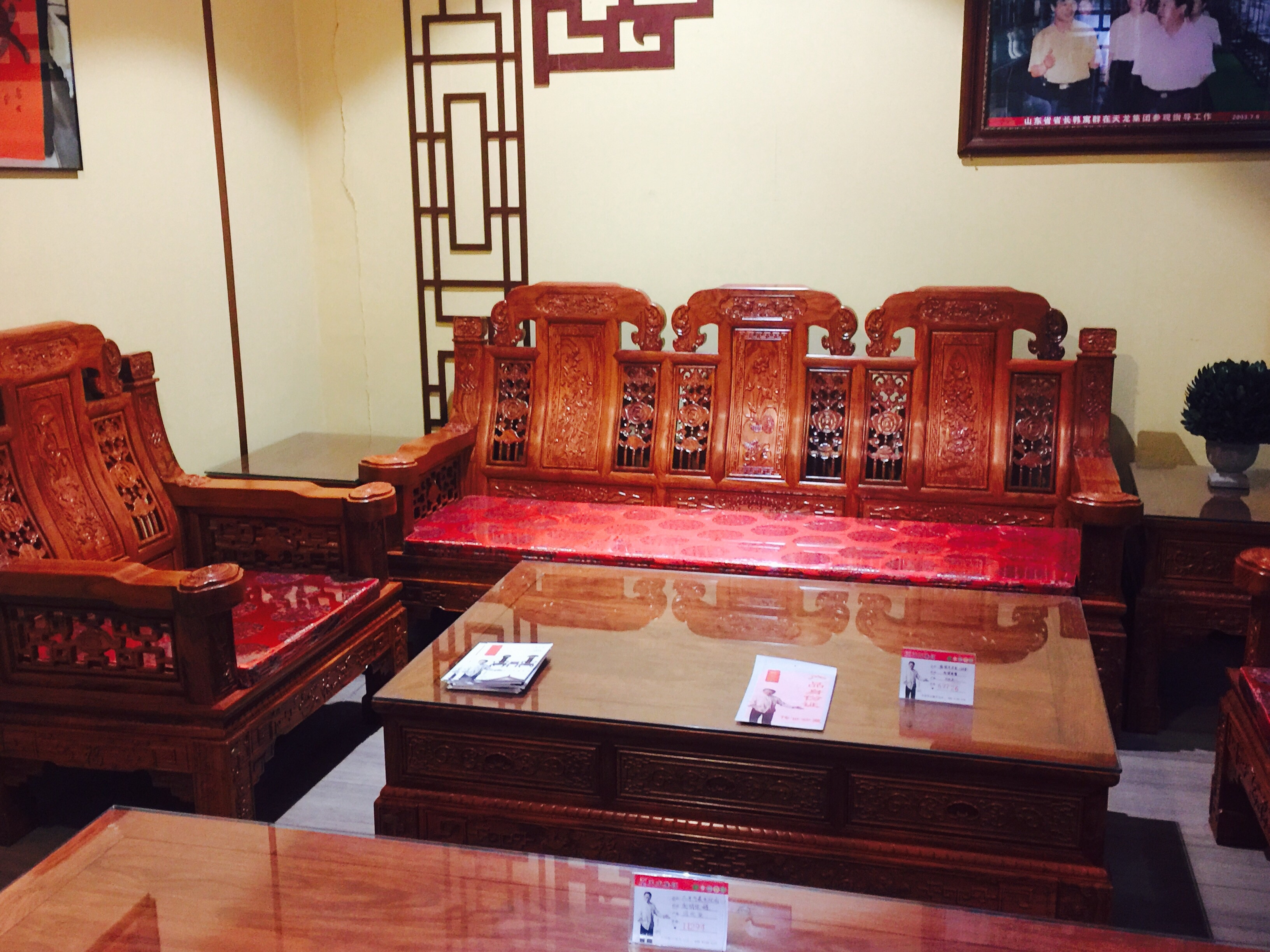 中国古典式天龙红木家具 1米圆茶桌