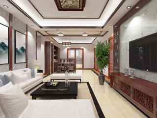 新中式三居之家客厅效果图