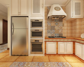 美式复式装修厨房设计图