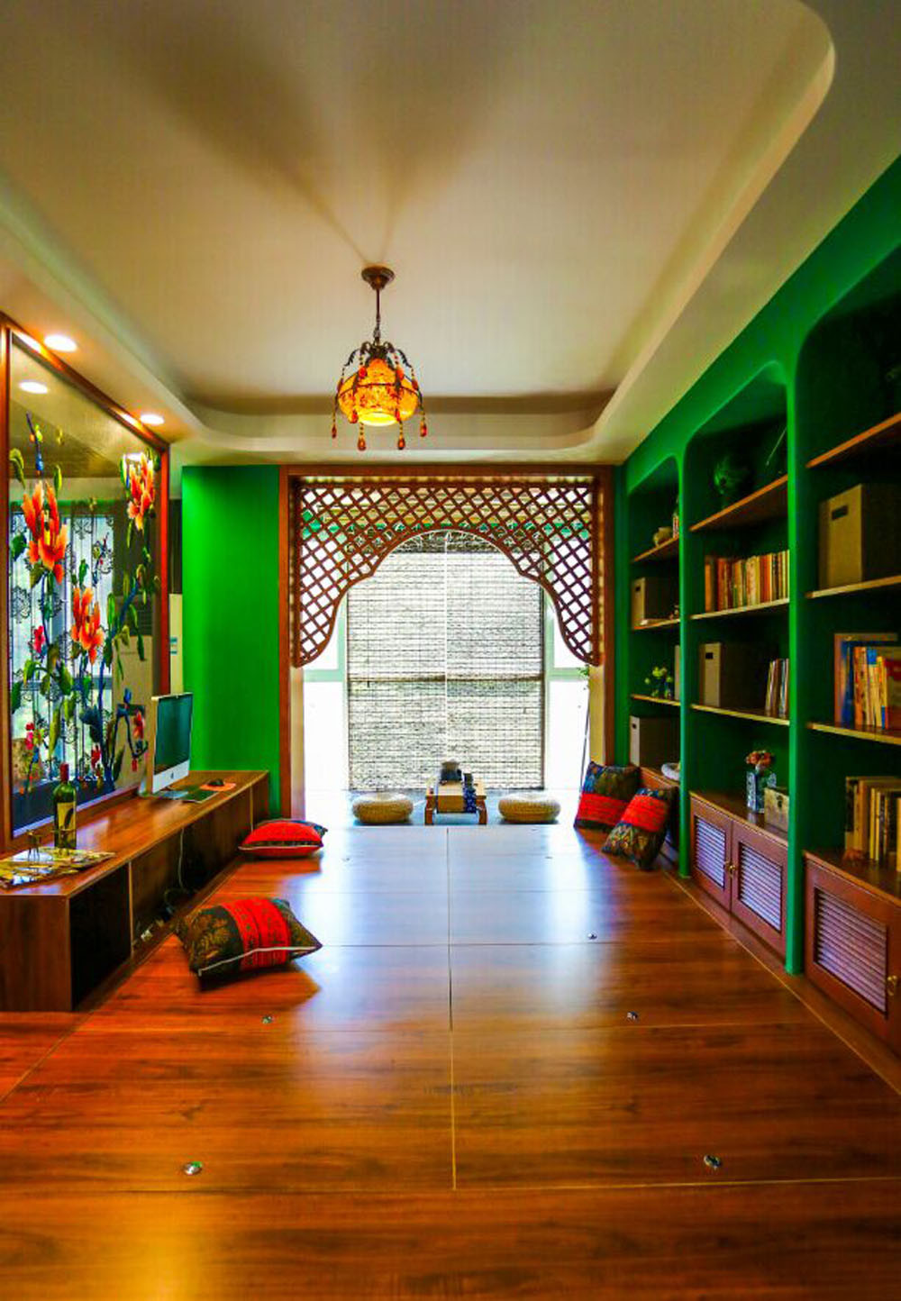 157平东南亚风格装修书房效果图
