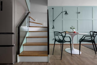 北欧复式装修楼梯图片