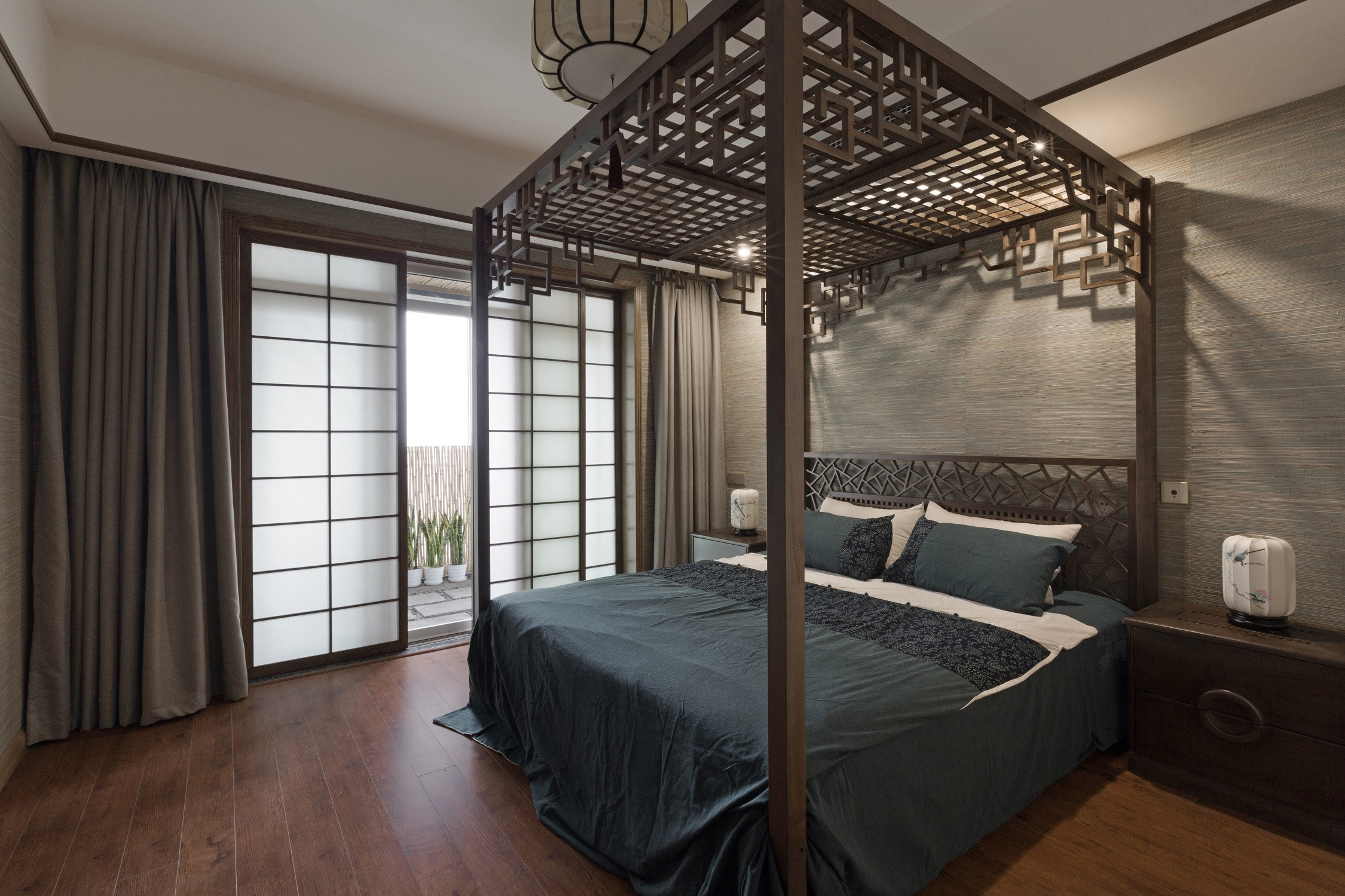 150平中式风格家卧室设计图