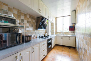 复式美式风格装修厨房欣赏图