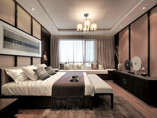 大户型新中式设计卧室效果图