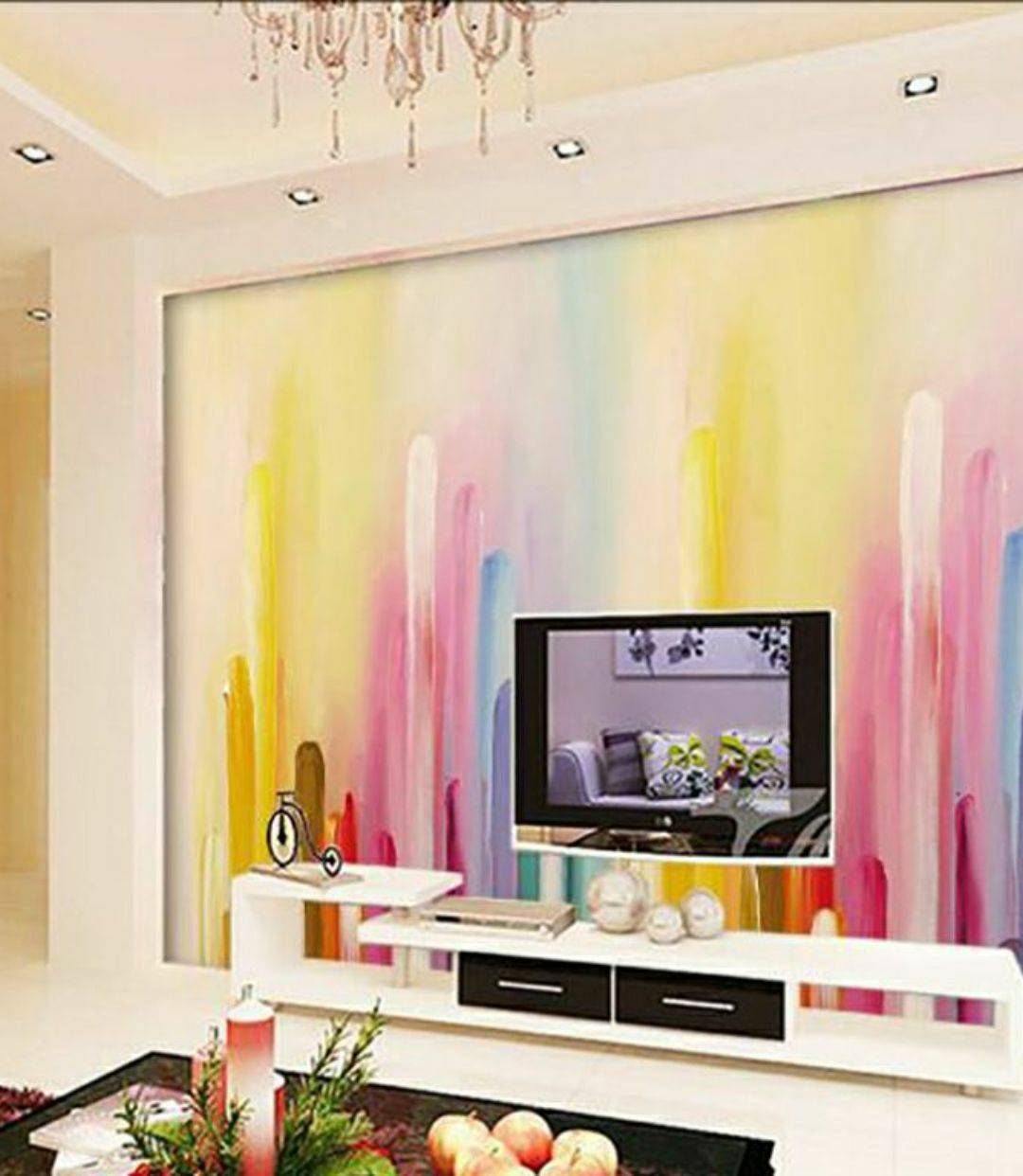 渐变色背景墙,哪里用哪里美.