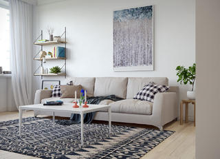 80平北欧风装修沙发背景墙图片