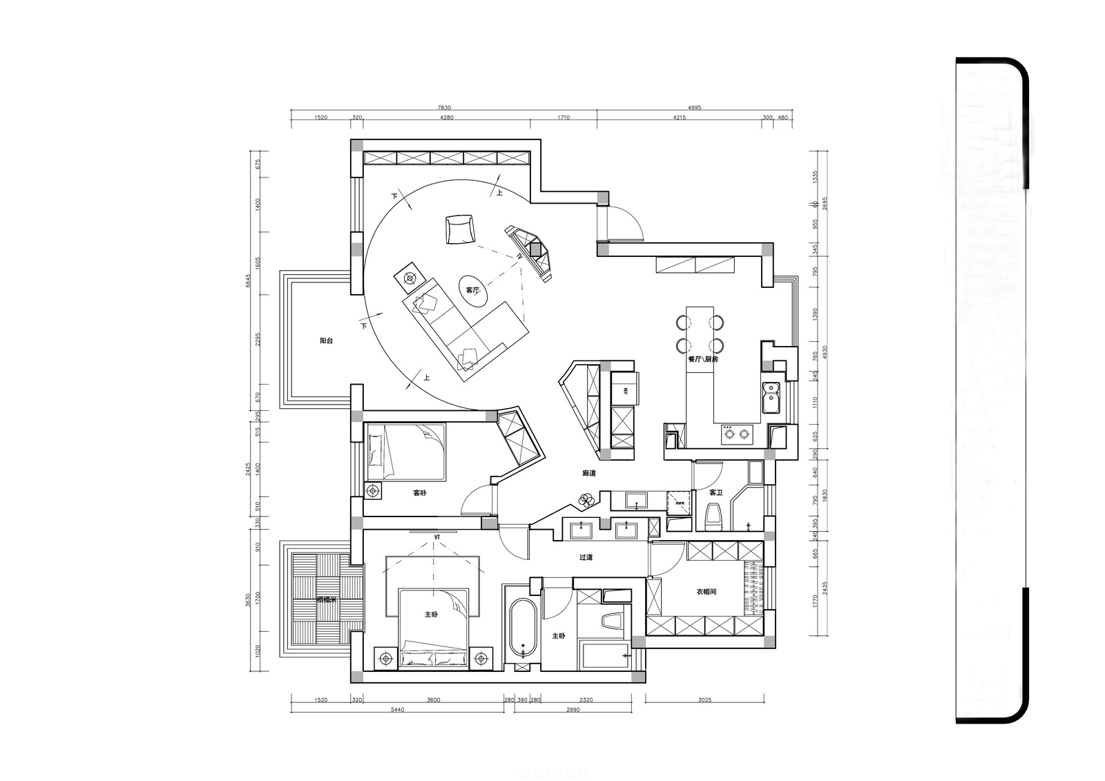 万科城市花园11区2号202室【平面系统图】-布局1-188.jpg