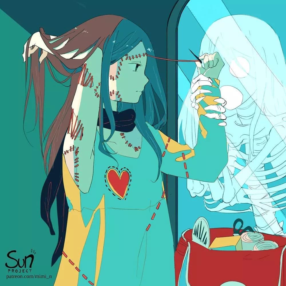 朋友圈超黑暗的扎心插画,看完背脊简直发凉