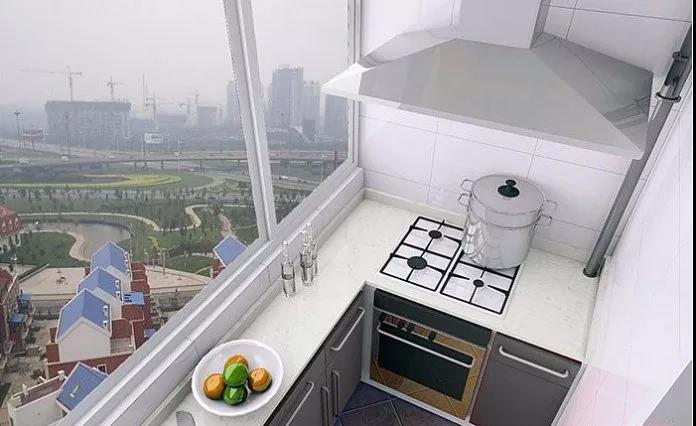小阳台改厨房效果图图片