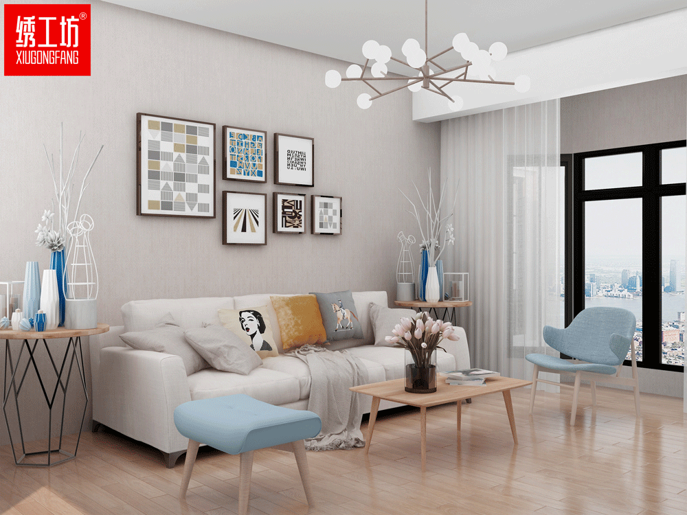 绣工坊墙布:留住秋色的家居-齐家网