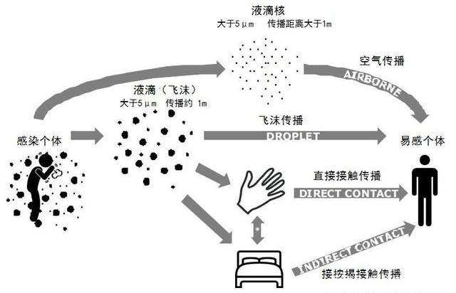 新冠肺炎飞沫传播图片