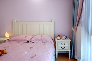 140㎡现代美式家床头背景墙图片