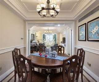 四居室美式风格家餐桌椅图片