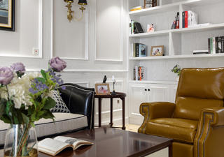 四居室现代美式空间书柜图片